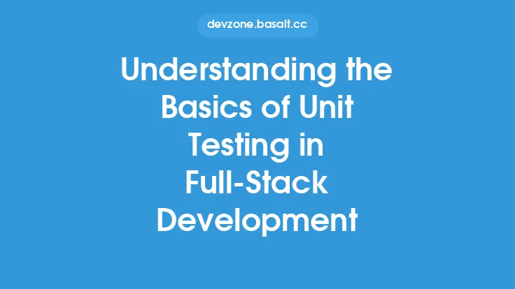 Understanding the Basics of Unit Testing in Full-Stack Development Thumbnail