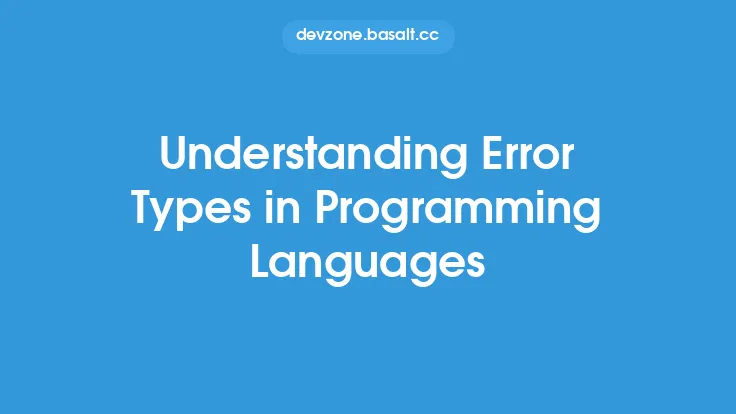 Understanding Error Types in Programming Languages Thumbnail