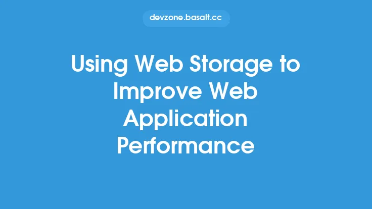 Using Web Storage to Improve Web Application Performance Thumbnail