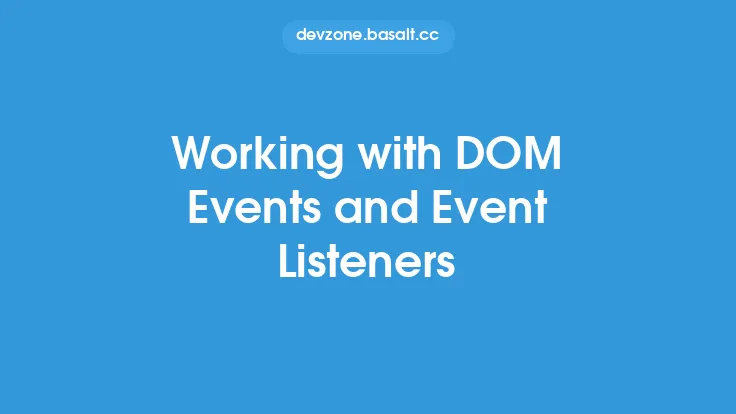 Working with DOM Events and Event Listeners Thumbnail