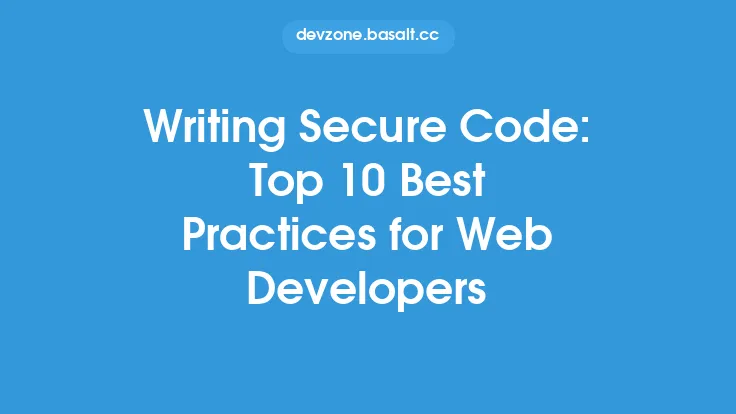 Writing Secure Code: Top 10 Best Practices for Web Developers Thumbnail